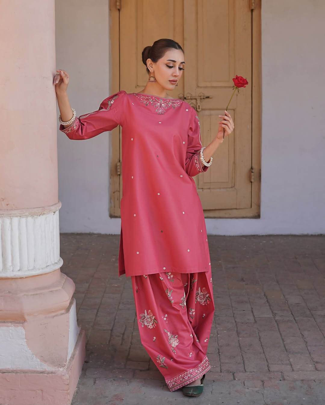 MILAN FARSHI SHALWA EMBROIDED 2 PC