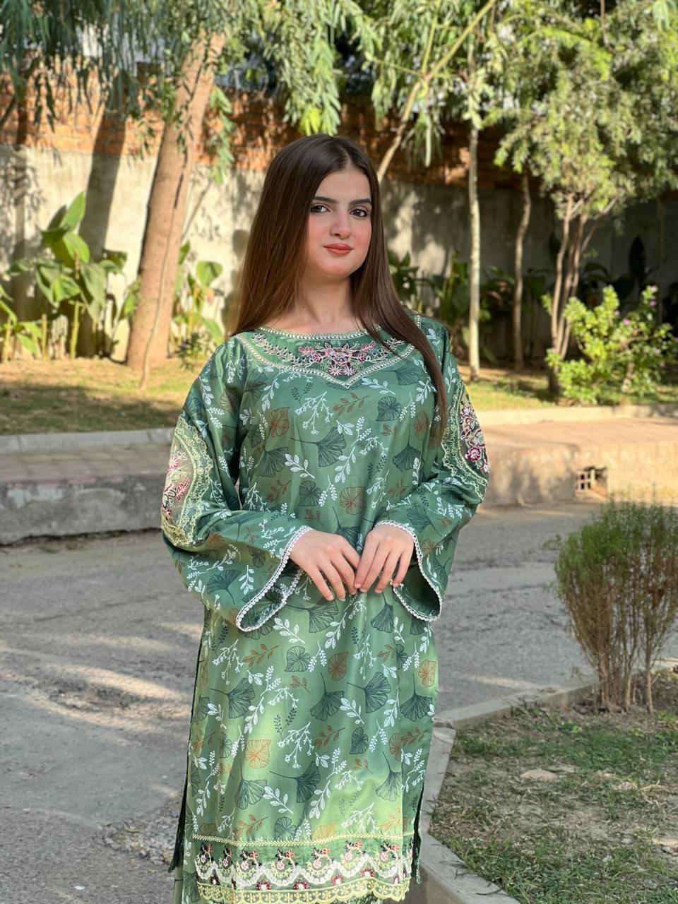 Pistachio Embroided 2 pc