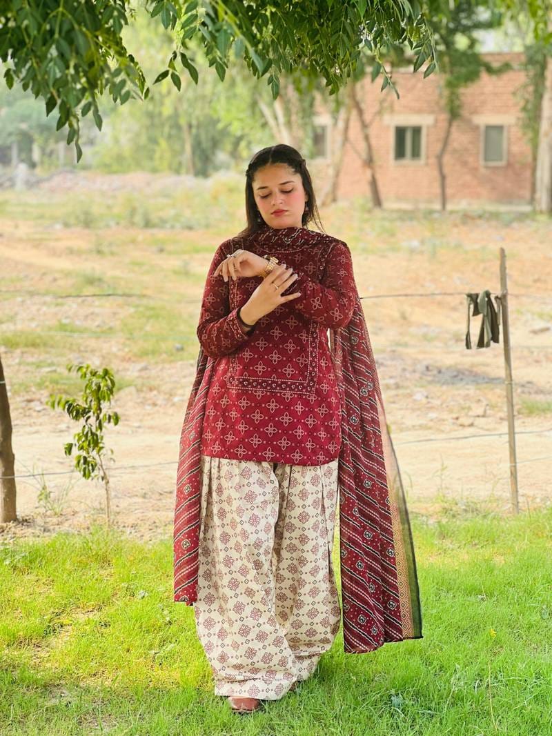 RED BERRYDIGITAL 3PC SHORT FROK