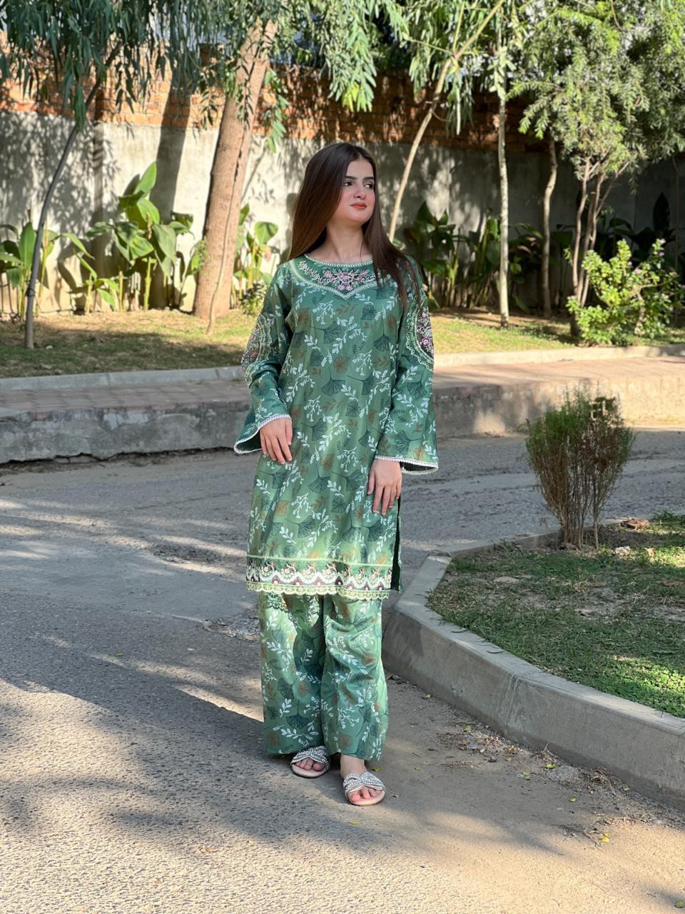 Pistachio Embroided 2 pc