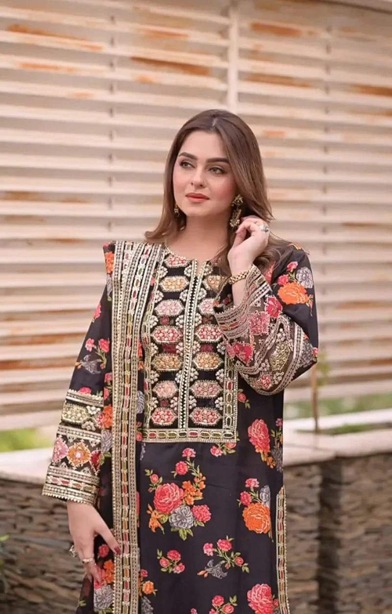 Chandni Embroided 3 pc