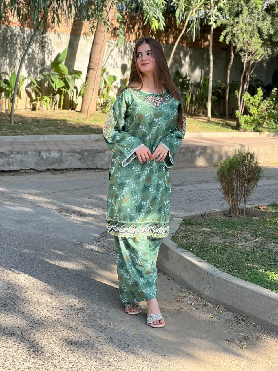 Pistachio Embroided 2 pc