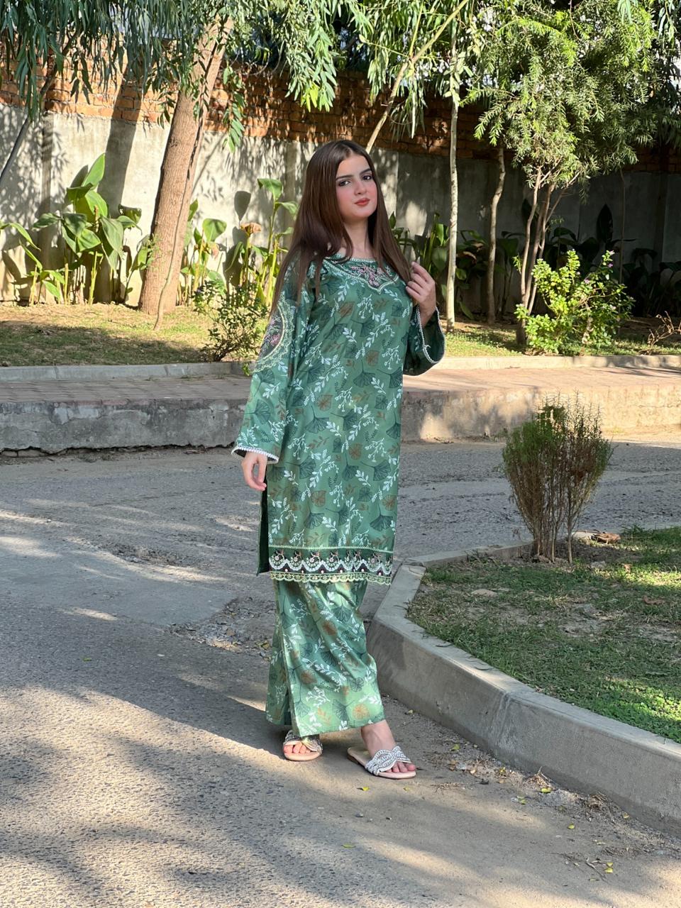 Pistachio Embroided 2 pc