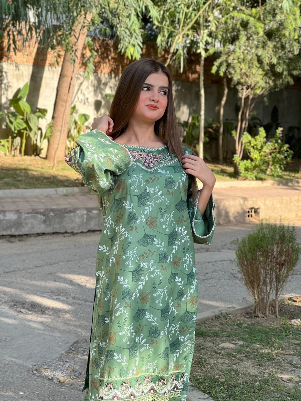 Pistachio Embroided 2 pc